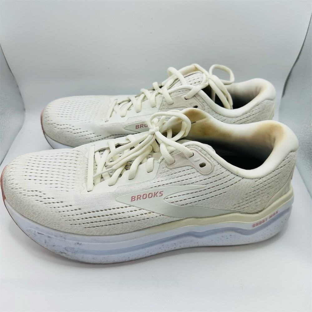 Brooks Ghost Max 2 Women's Running Walking Shoes Coconut Milk/Gray Wide Size 11 - Picture 3 of 9